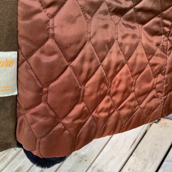 VTG 70’s Bohemian Penny Lane Style Faux Fur Faux Suede Coat -  - Union Label - Picture 11 of 16